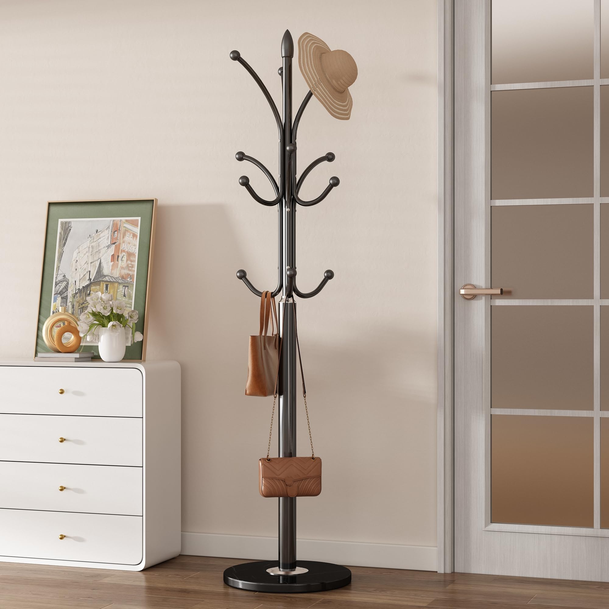 Amazon.com: GAMNOF Metal Coat Rack Freestanding Sturdy Heavy Duty